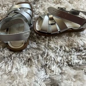 Silver salt water sandals
